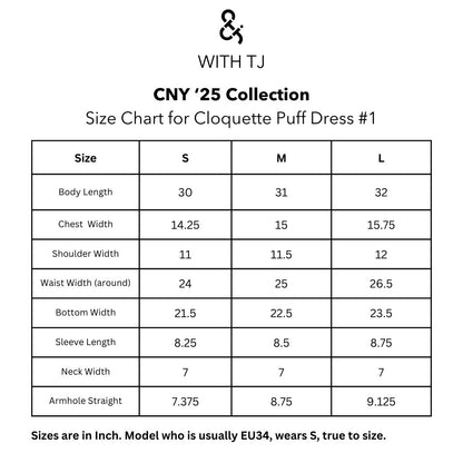 Coquette Puff Sleeves Dress