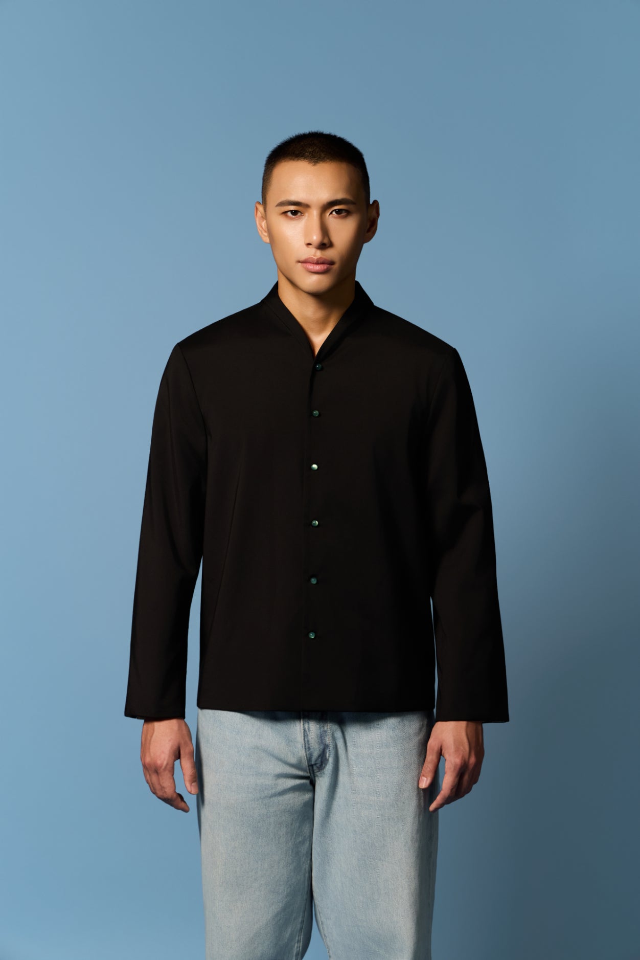 V Neck Men’s Top in BLACK