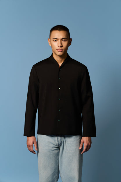 V Neck Men’s Top in BLACK