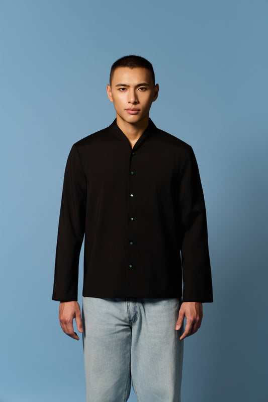V Neck Men’s Top in BLACK