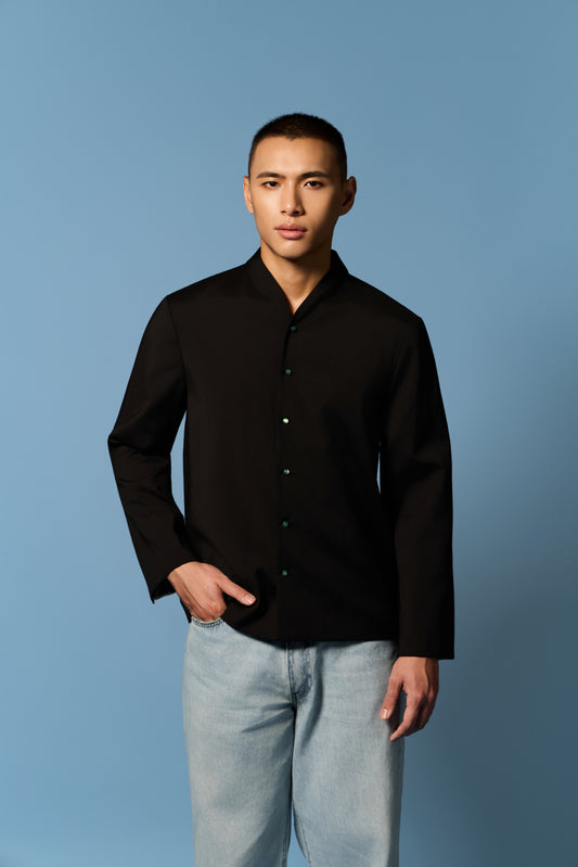 V Neck Men’s Top in BLACK