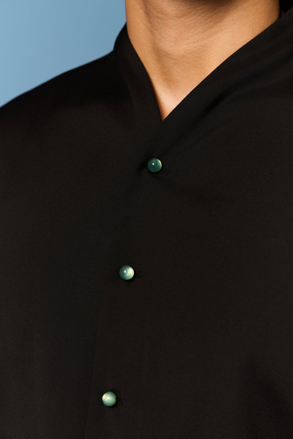 V Neck Men’s Top in BLACK