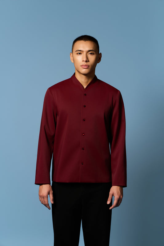 V Neck Men’s Top in MAROON