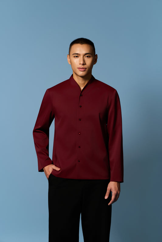 V Neck Men’s Top in MAROON