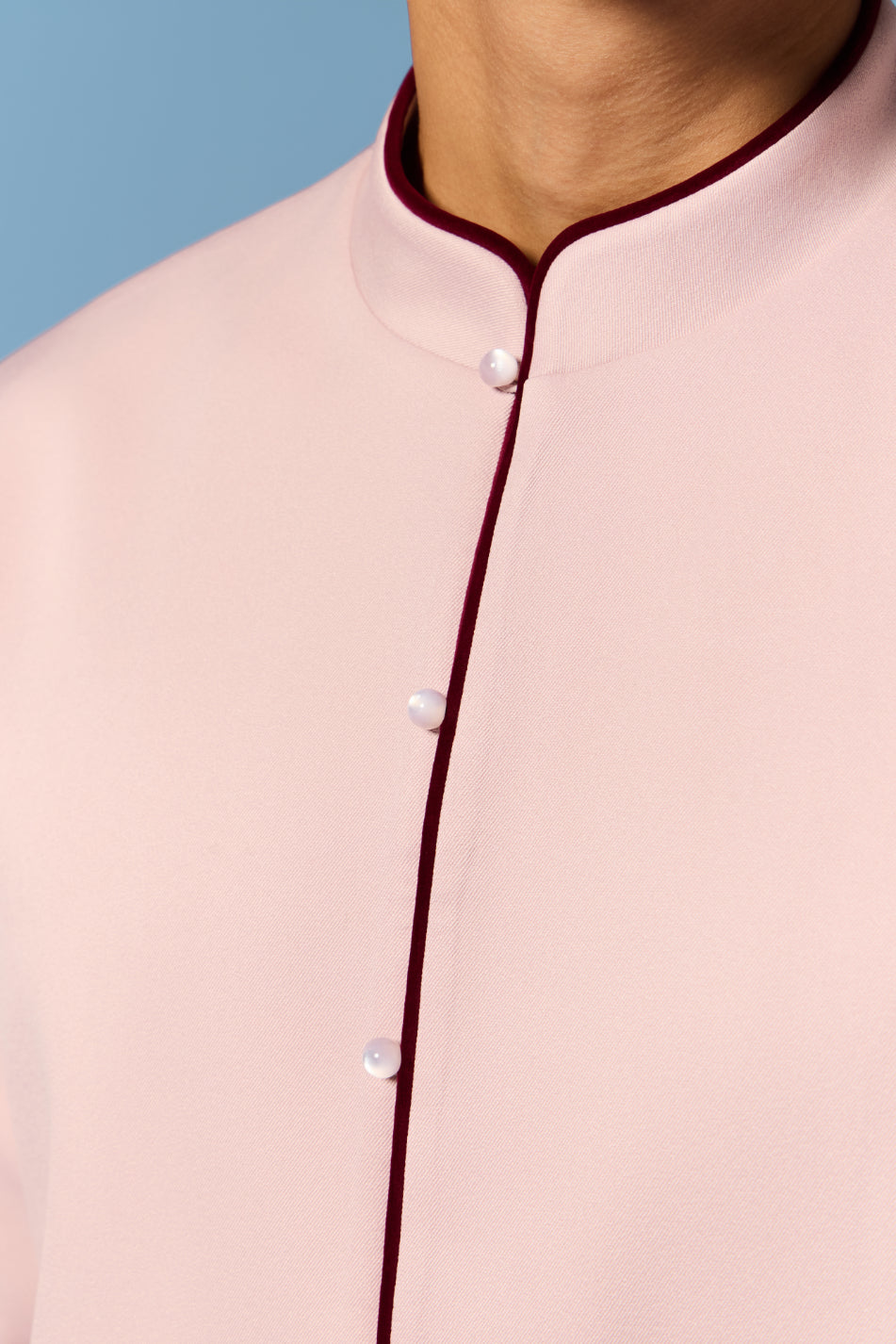 Piped Men’s Top in Pink