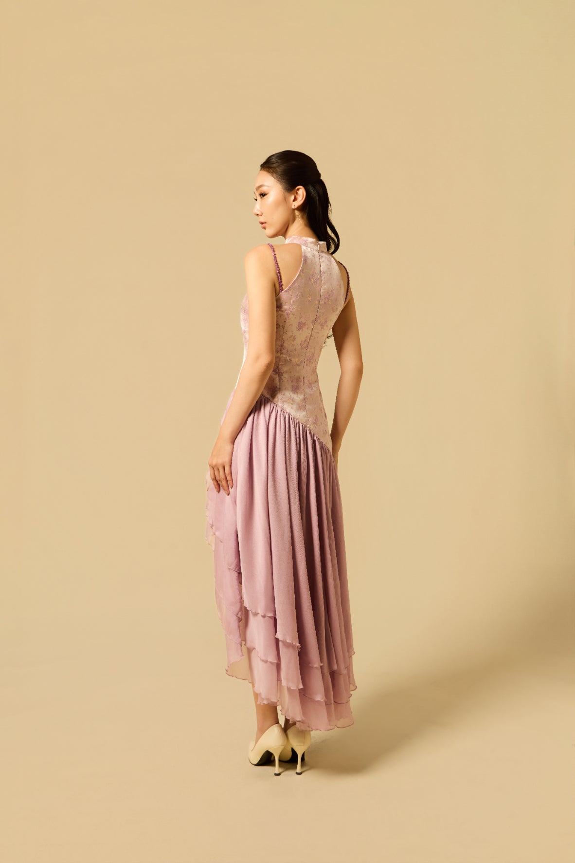 Ruffle Maxi Dress in LILAC