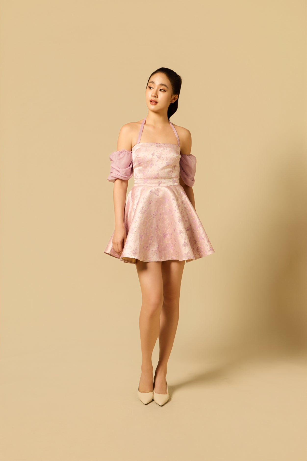 Tube Top Flare Dress in LILAC