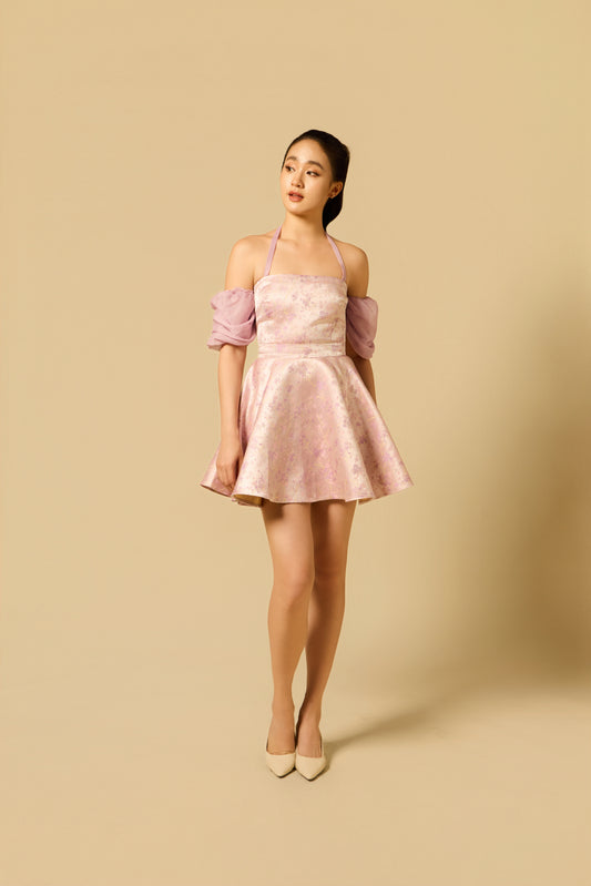 Tube Top Flare Dress in LILAC